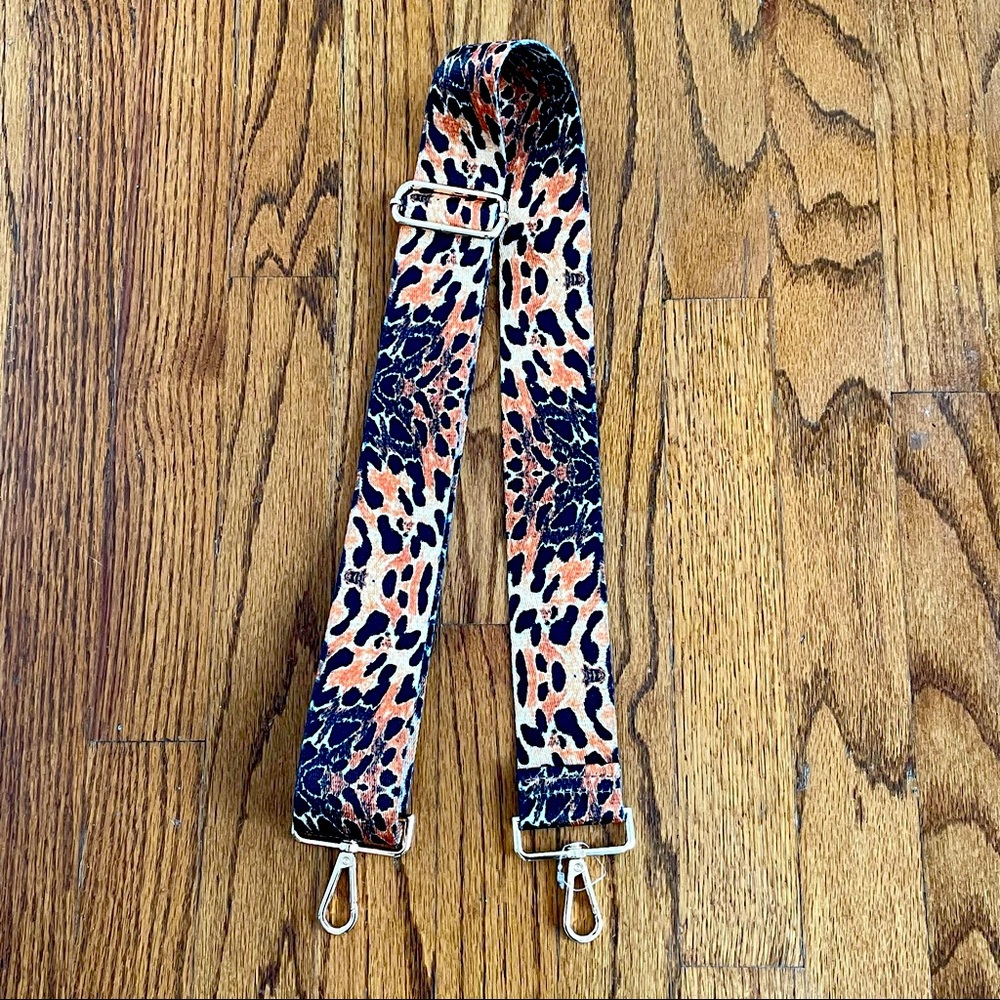 Leopard Print Detachable Clip On Shoulder Strap for Ah-Dorned Handbags